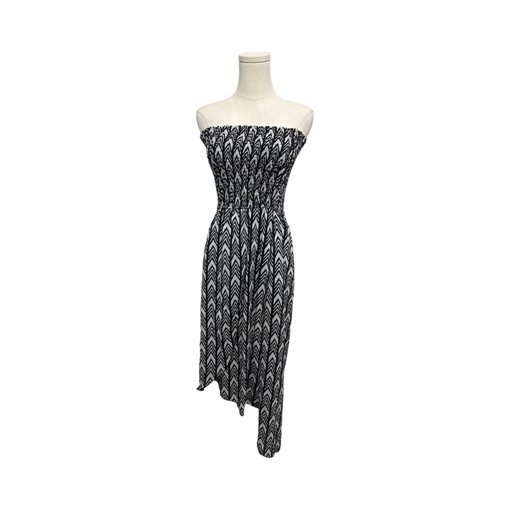 Ardene Black and White Strapless Dress - size S